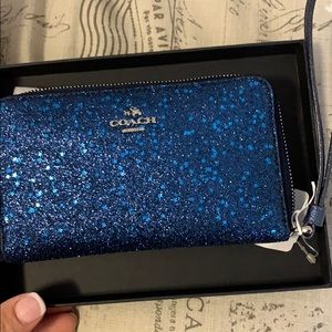 Coach Blue Glitter wallet